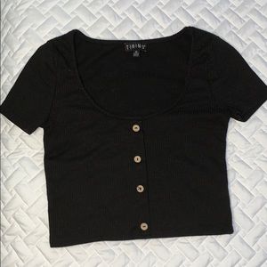 Buttoned crop top